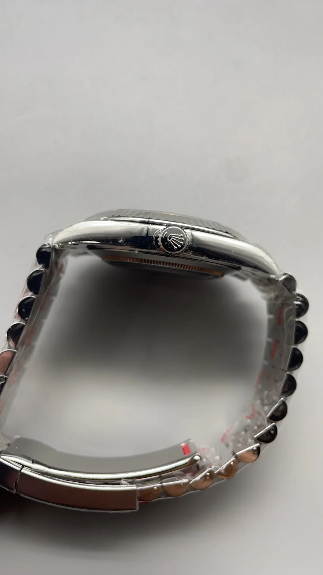 Rolex Datejust Blue Dial Diamond-Set 41mm — photographed off the sweep