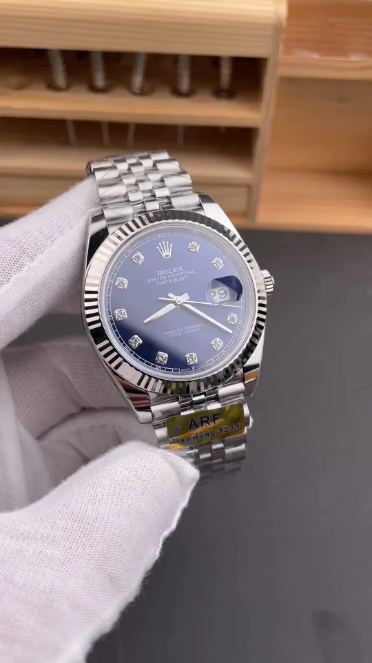 Rolex Datejust Blue Dial Diamond-Set 41mm