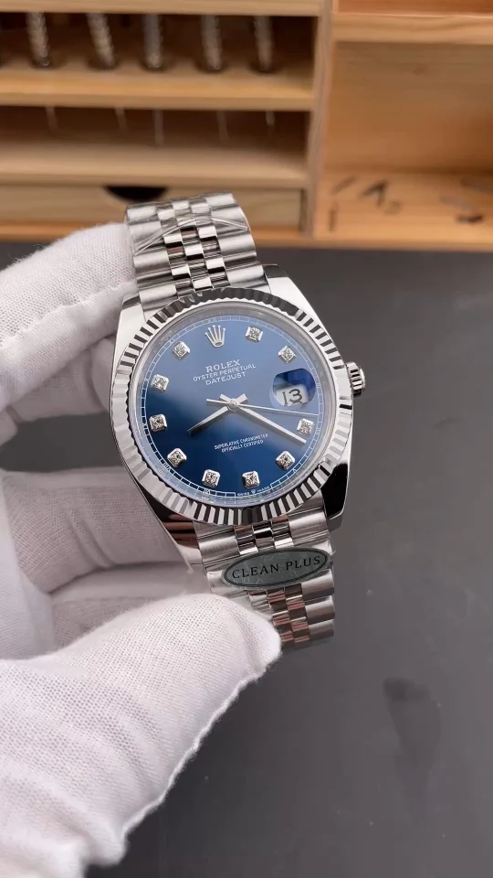 Rolex Datejust Blue Dial Diamond-Set 41mm