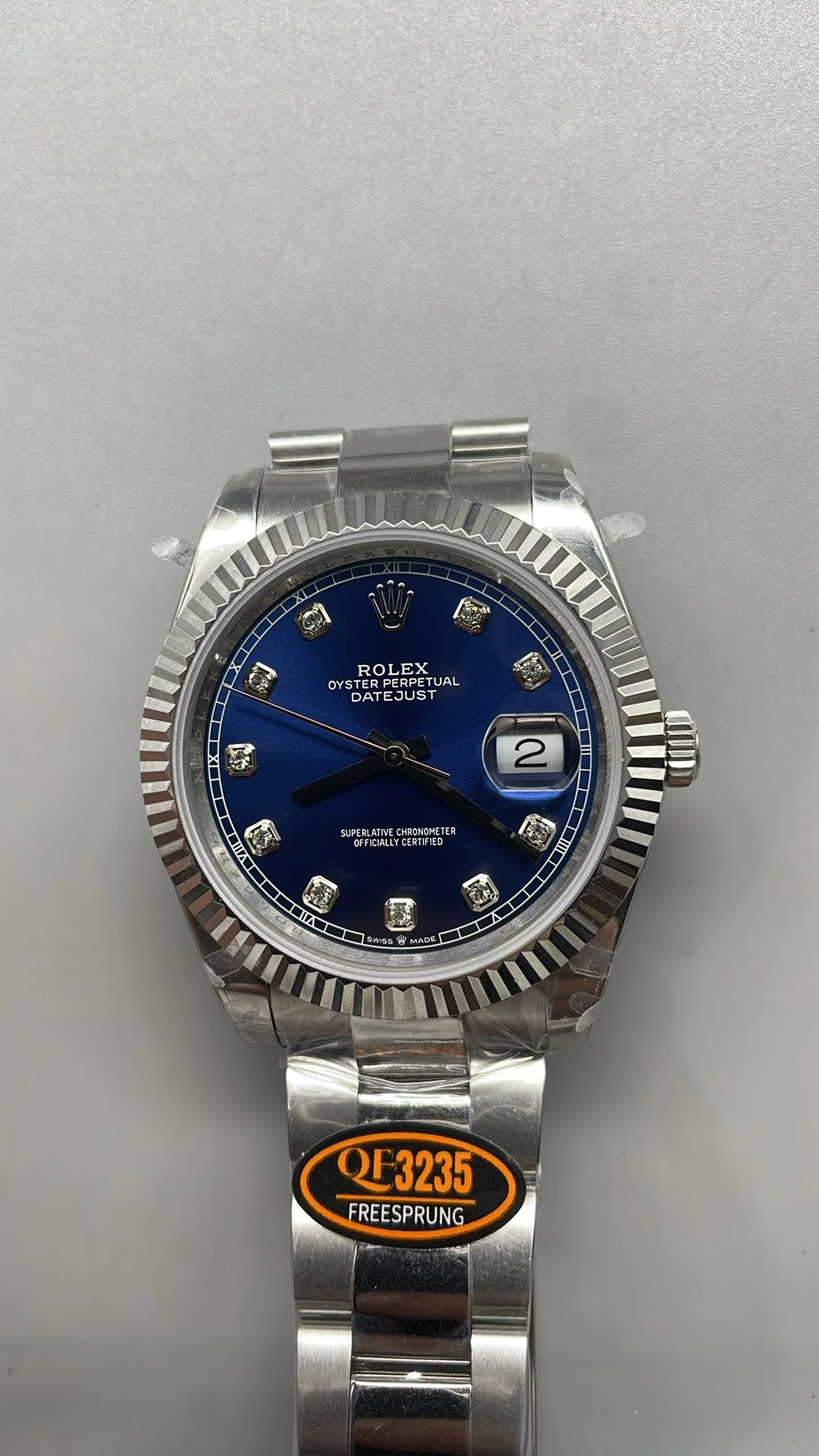 Rolex Datejust Blue Dial Diamond-Set 41mm