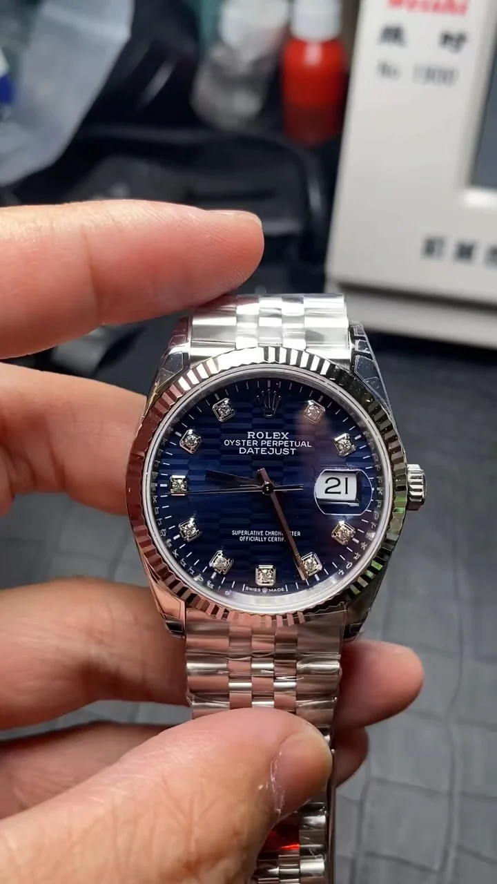 Rolex Datejust Blue Dial Diamond-Set