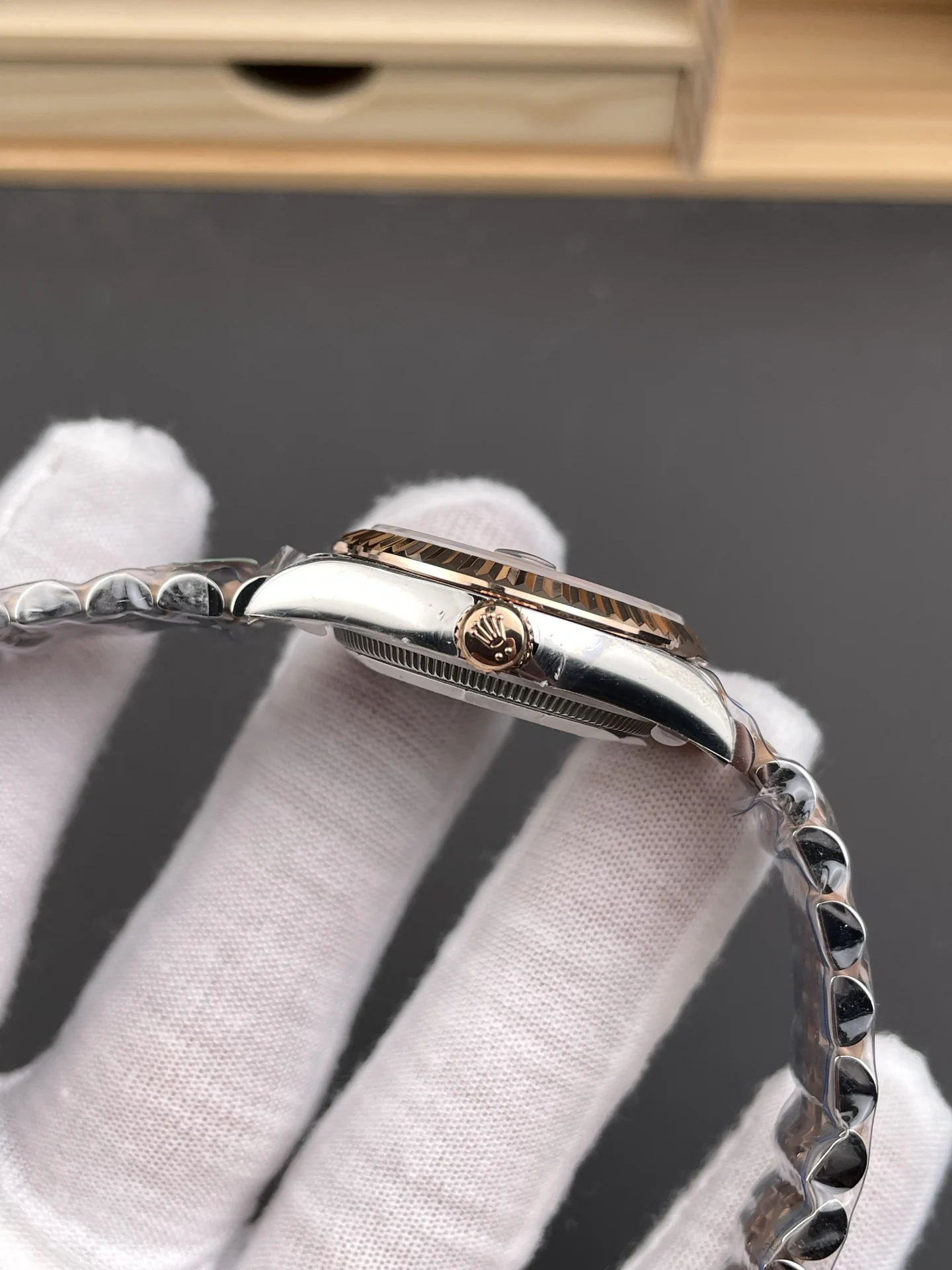 Rolex Datejust Chocolate — photographed off the sweep