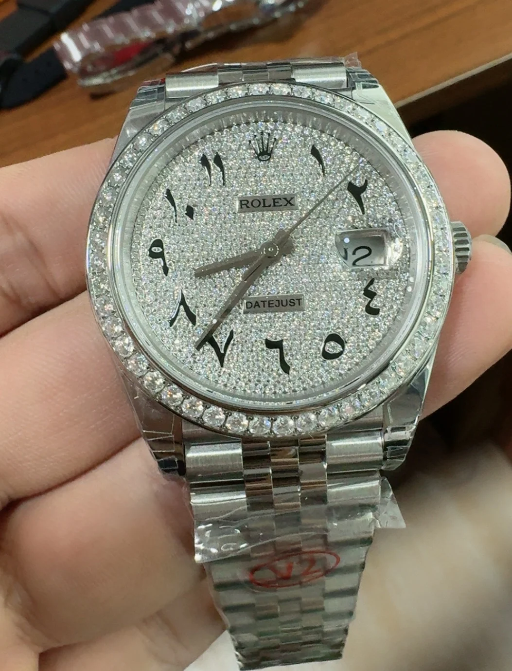 Rolex Datejust Diamond-Set 41mm — photographed off the sweep
