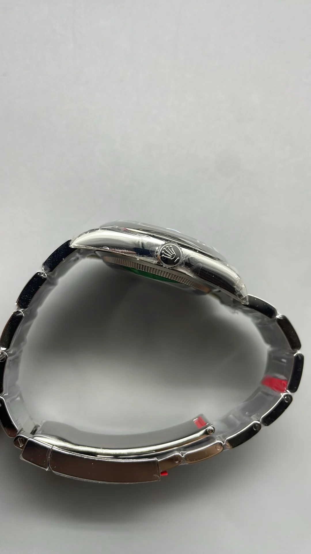 Rolex Datejust Green Dial 36mm — photographed off the sweep