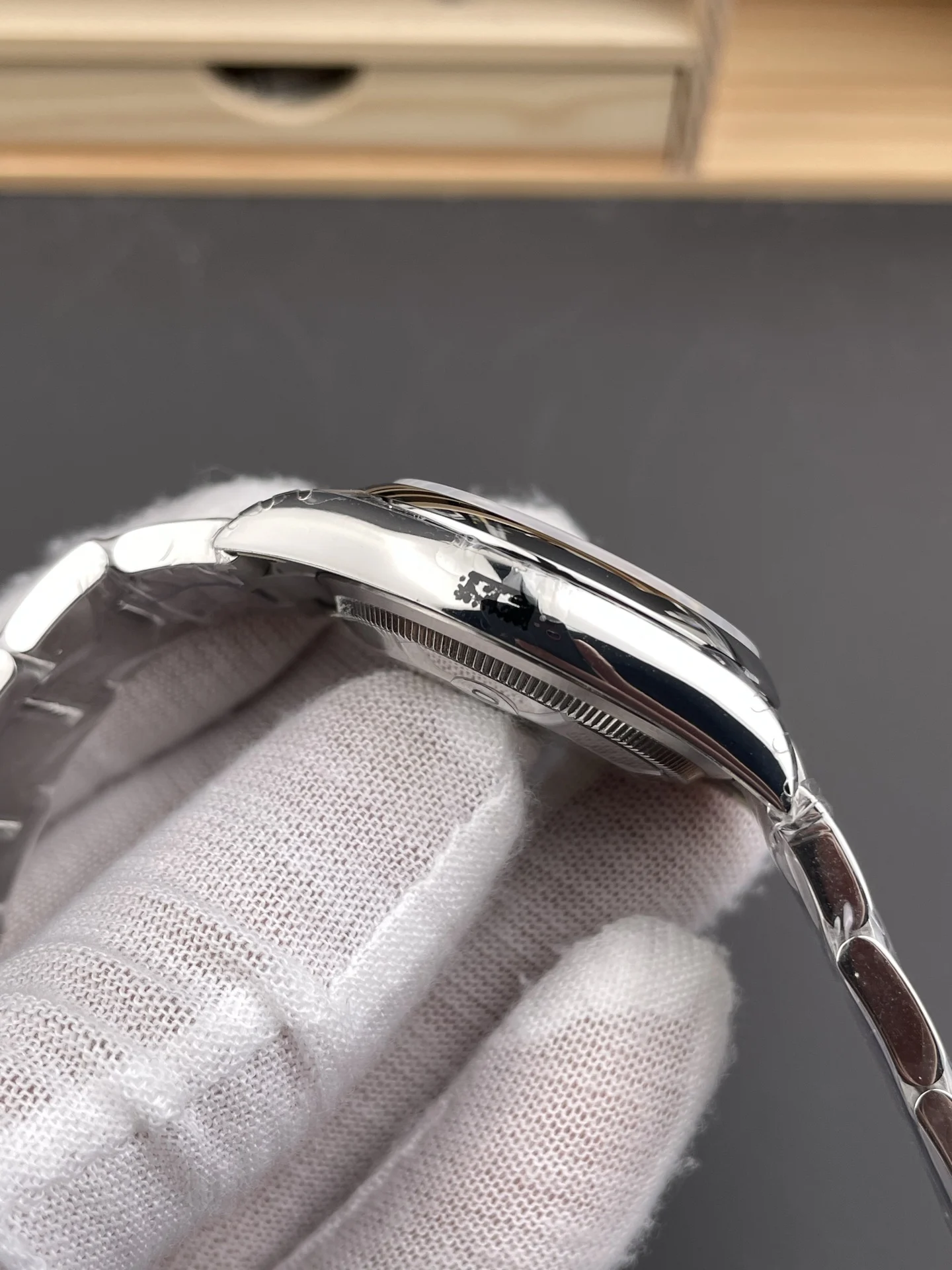 Rolex Datejust Green Dial 36mm — photographed off the sweep