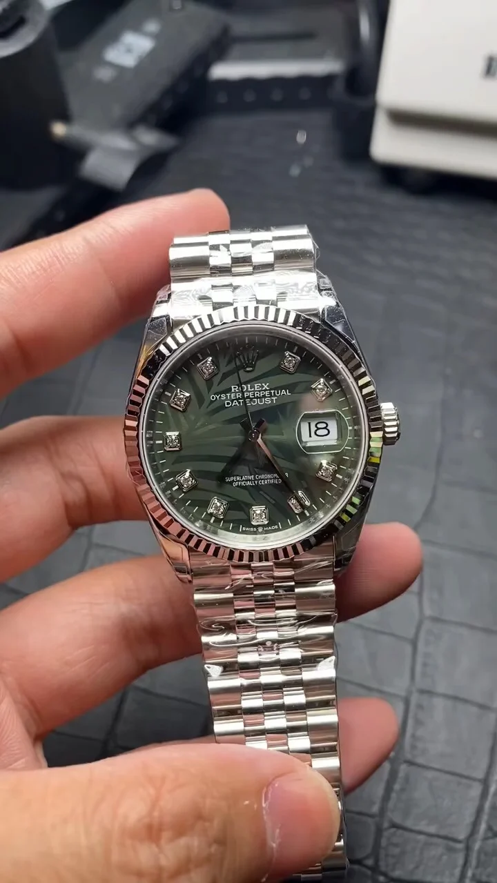 Rolex Datejust Green Dial Diamond-Set