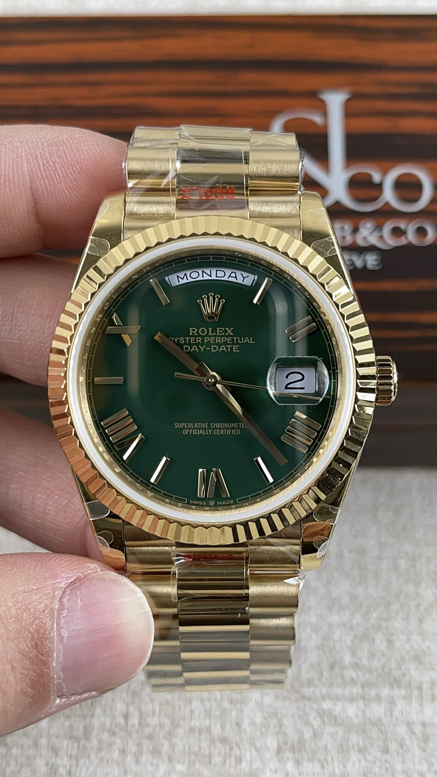 Rolex Datejust Green Dial — photographed off the sweep