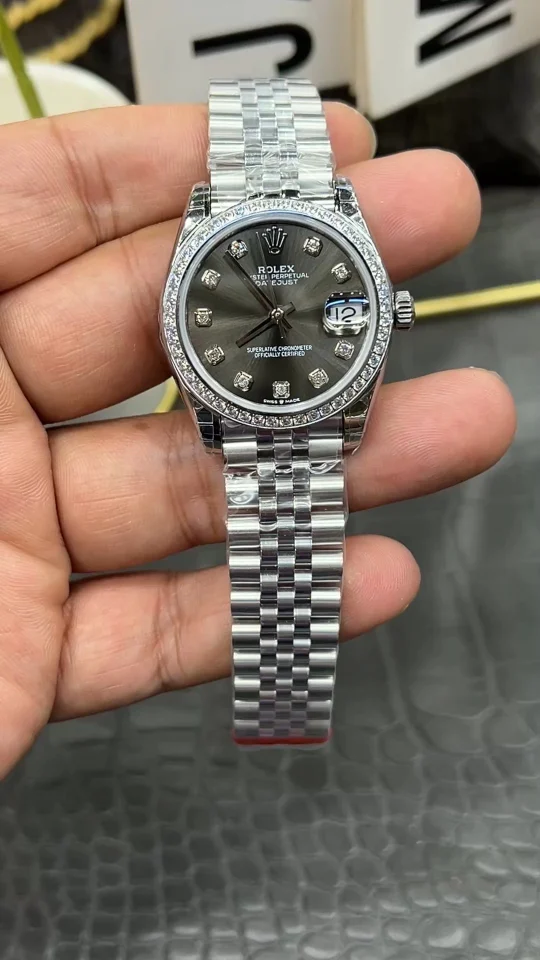 Rolex Datejust Grey Dial Diamond-Set 31mm