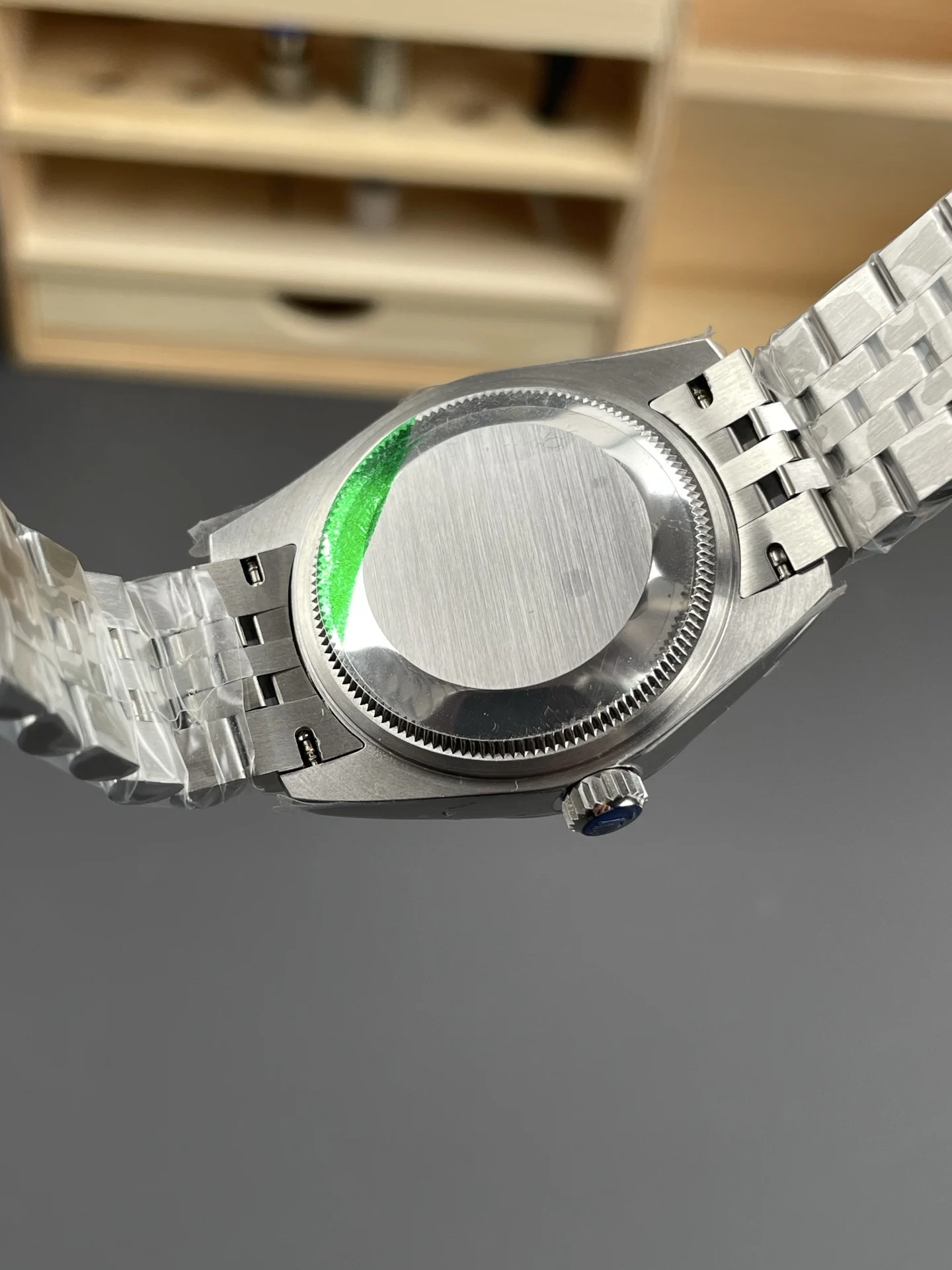 Rolex Datejust Grey Dial Diamond-Set 31mm — photographed off the sweep