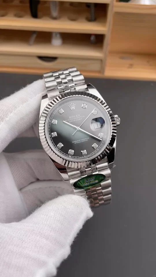 Rolex Datejust Grey Dial Diamond-Set 41mm