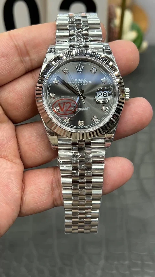 Rolex Datejust Grey Dial Diamond-Set 41mm