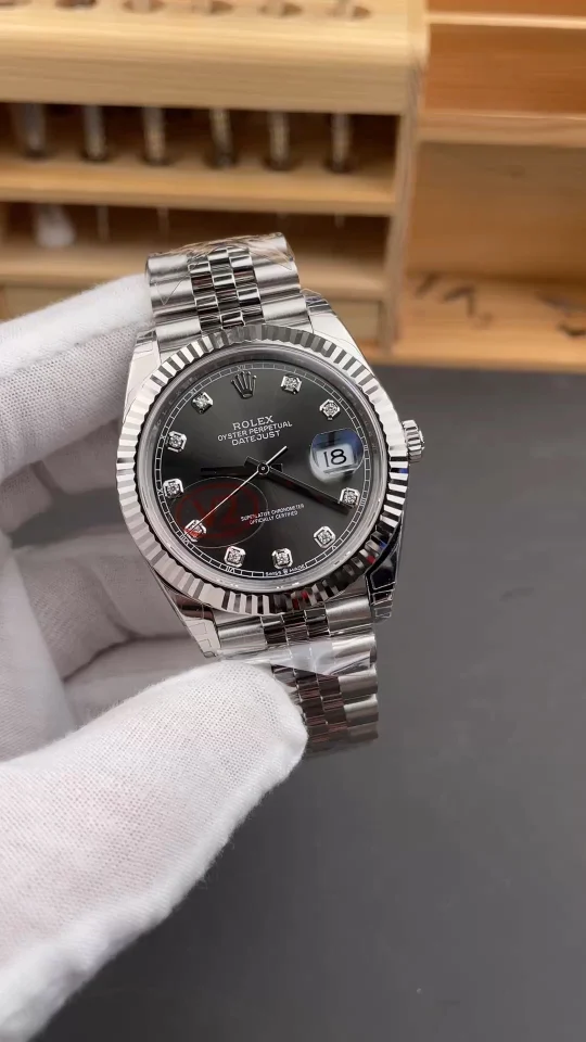 Rolex Datejust Grey Dial Diamond-Set 41mm