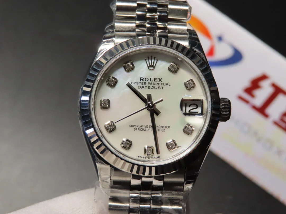 Rolex Datejust Ice Blue Blue Dial 31mm — photographed off the sweep