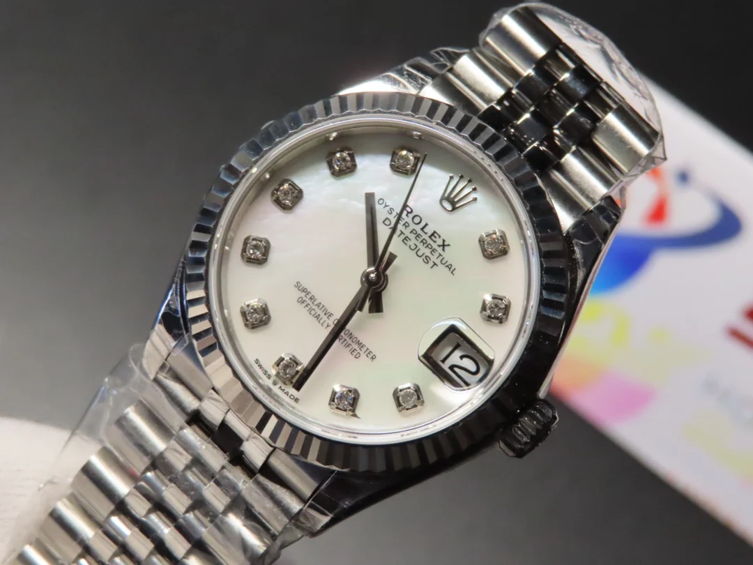 Rolex Datejust Ice Blue Blue Dial 31mm — photographed off the sweep