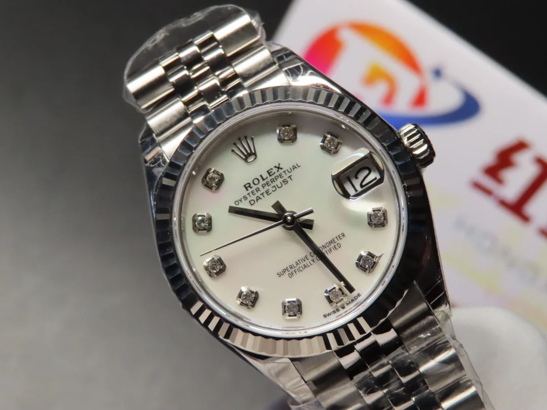 Rolex Datejust Ice Blue Blue Dial 31mm — photographed off the sweep