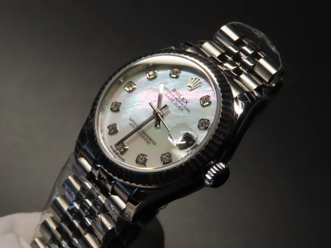 Rolex Datejust Ice Blue Blue Dial 31mm — photographed off the sweep