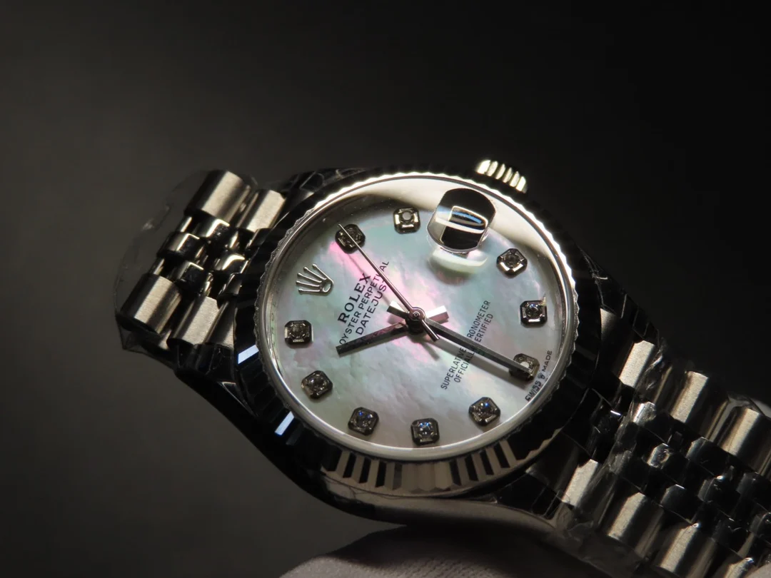 Rolex Datejust Ice Blue Blue Dial 31mm — photographed off the sweep