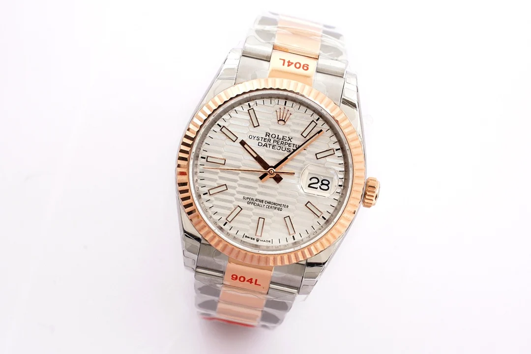 Rolex Datejust Ice Blue Steel Blue Dial 36mm — detail
