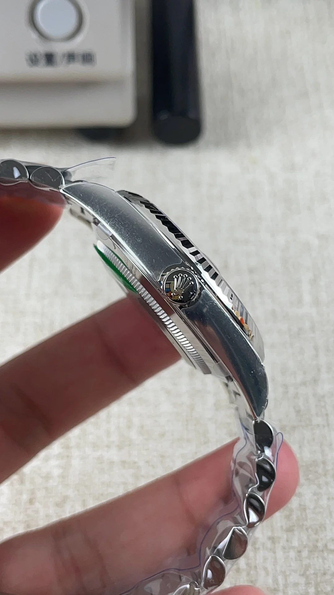Rolex Datejust Meteorite — photographed off the sweep