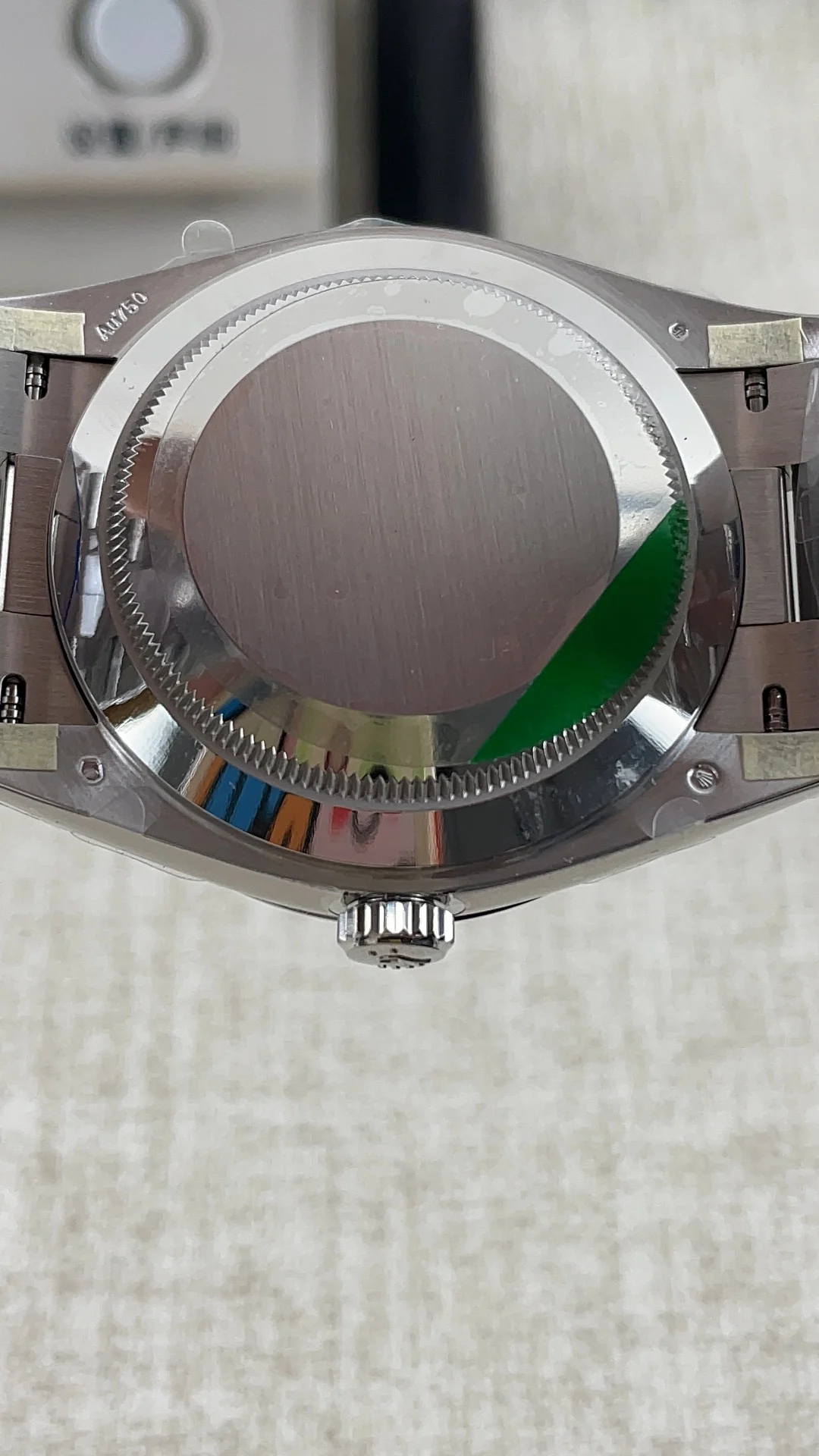 Rolex Datejust Meteorite — photographed off the sweep