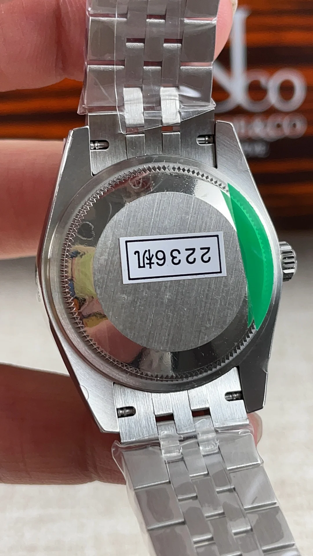 Rolex Datejust Pink Dial — photographed off the sweep