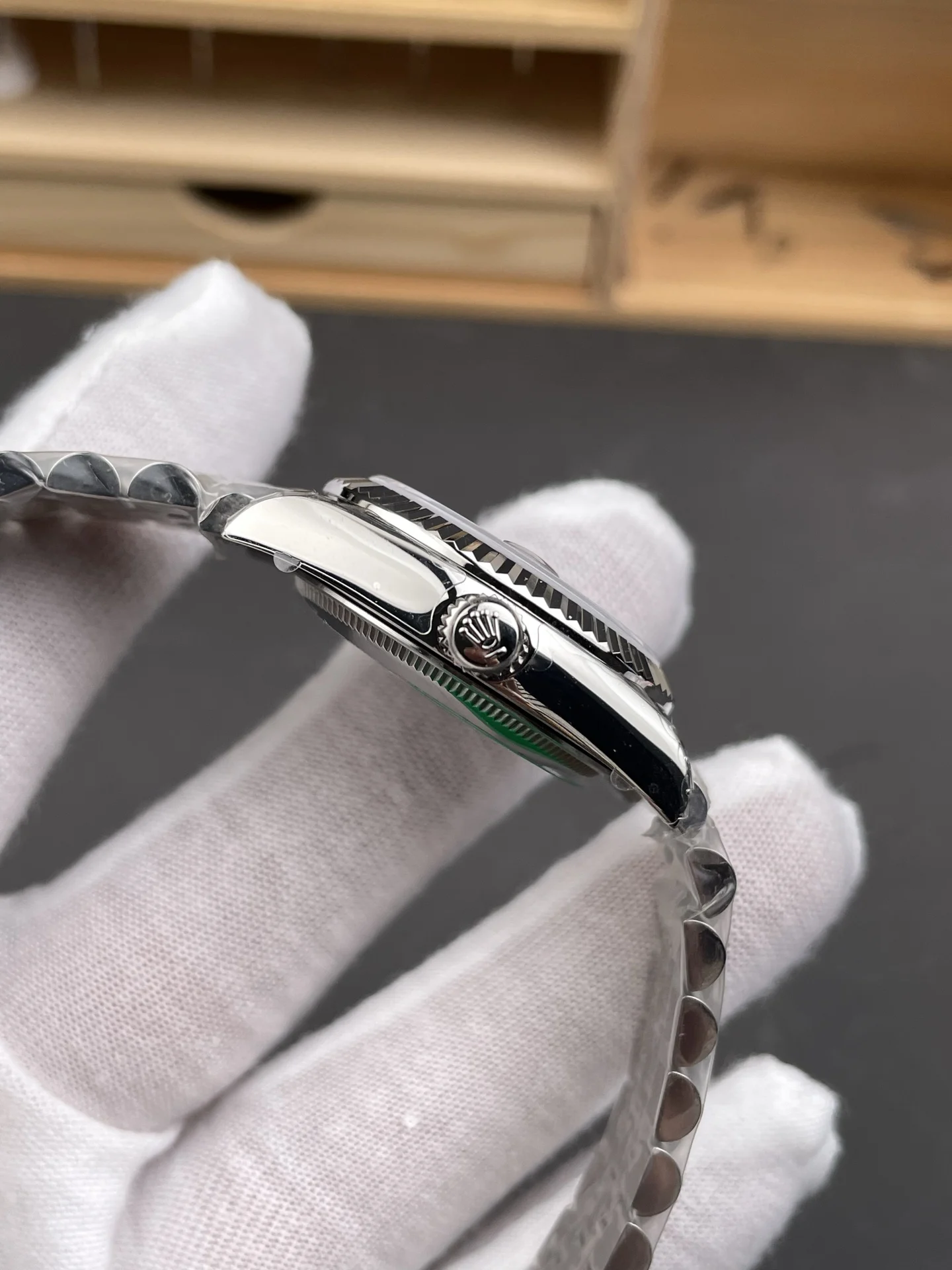 Rolex Datejust Purple Dial 31mm — photographed off the sweep