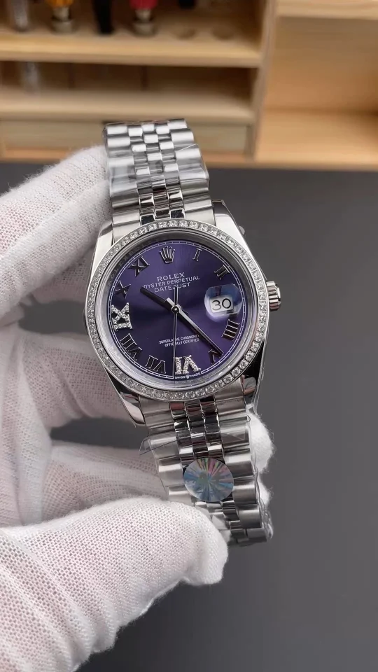 Rolex Datejust Purple Dial Diamond-Set 36mm