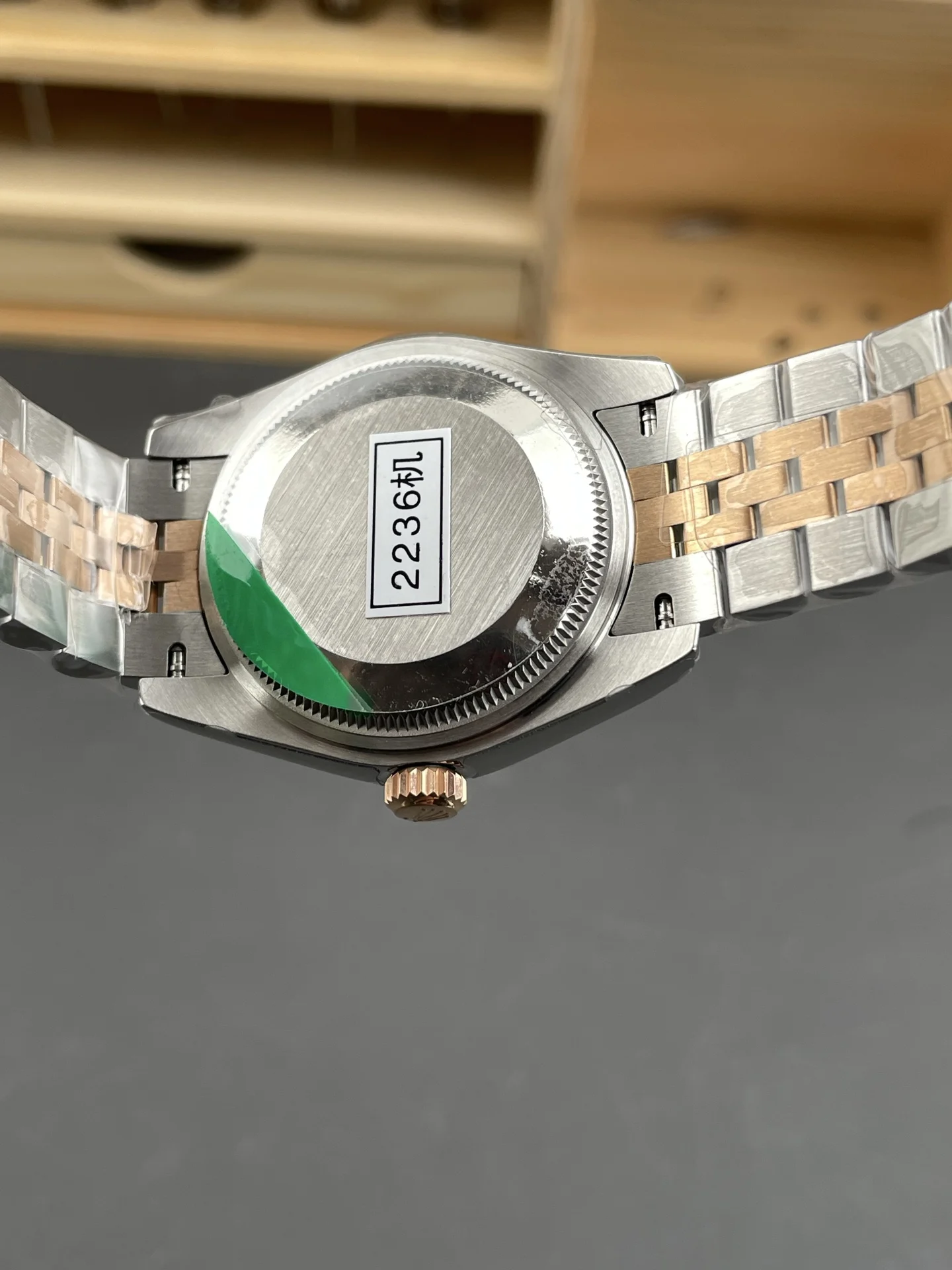 Rolex Datejust Rose Gold 31mm — photographed off the sweep