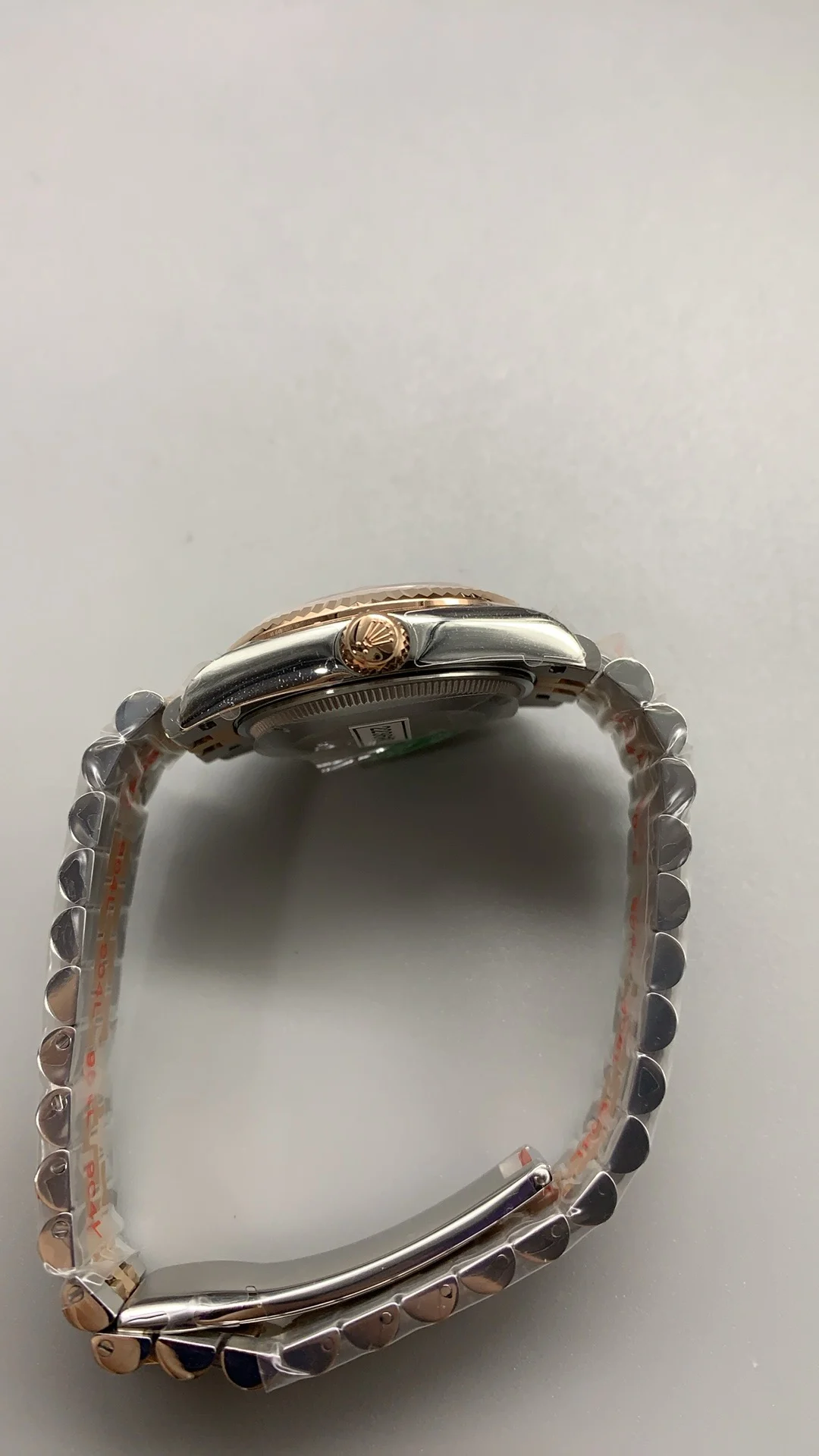 Rolex Datejust Rose Gold 31mm — photographed off the sweep