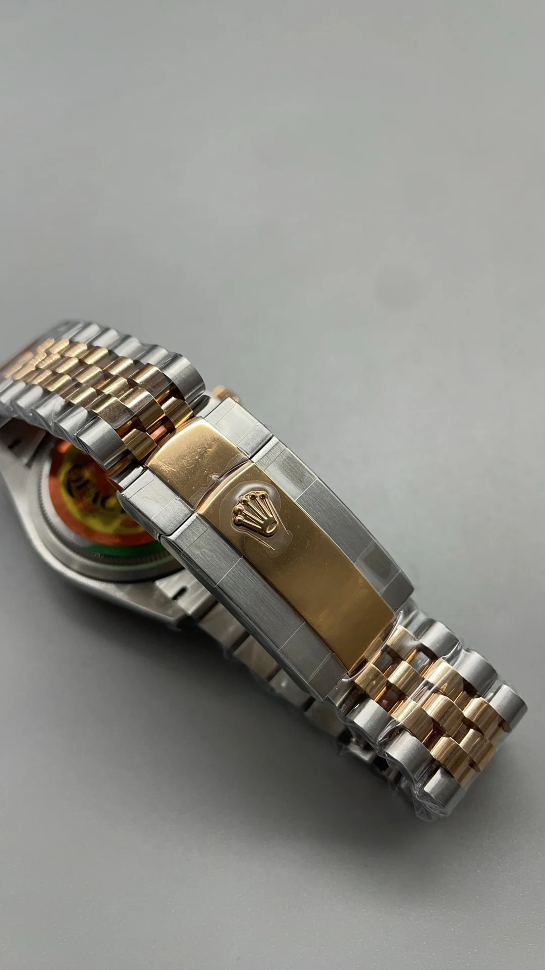 Rolex Datejust Rose Gold 36mm — photographed off the sweep