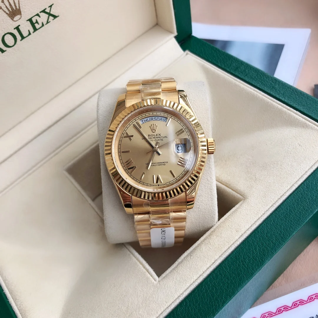Rolex Datejust Rose Gold 41mm — photographed off the sweep