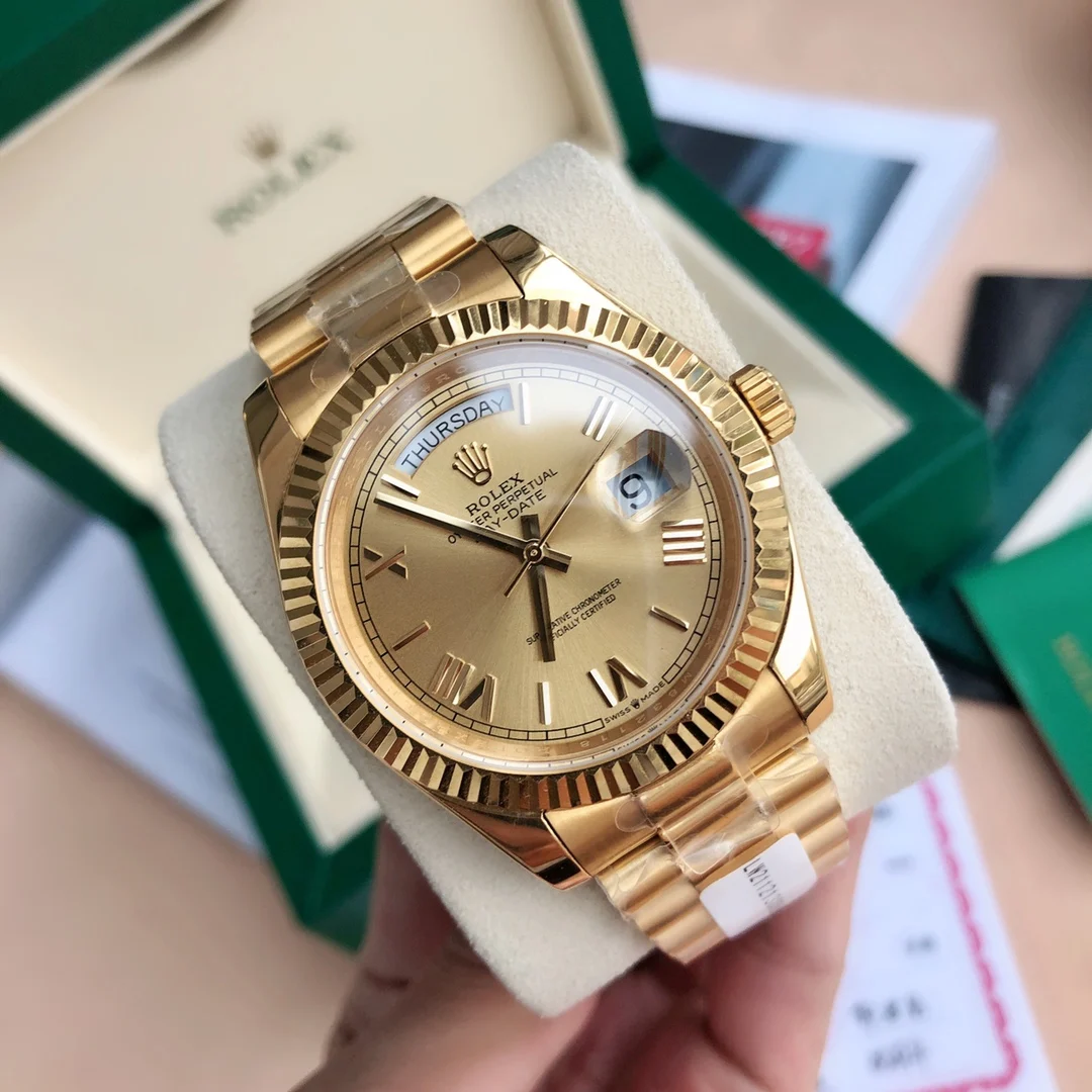 Rolex Datejust Rose Gold 41mm — photographed off the sweep