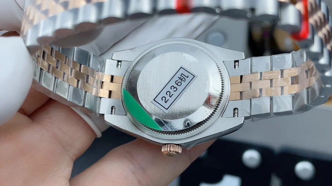 Rolex Datejust Rose Gold Diamond-Set 31mm — photographed off the sweep