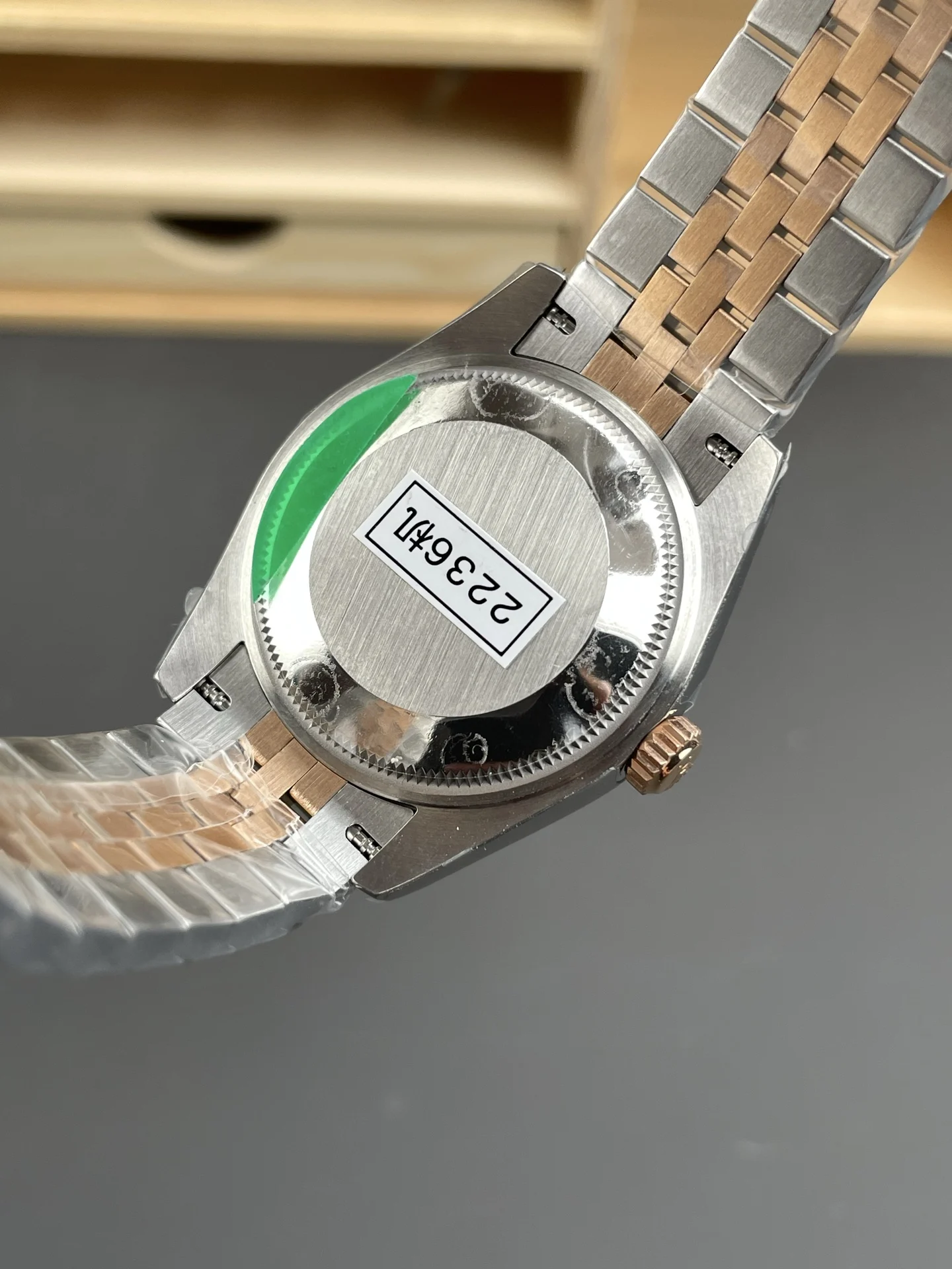 Rolex Datejust Rose Gold Silver Dial Diamond-Set 31mm — photographed off the sweep