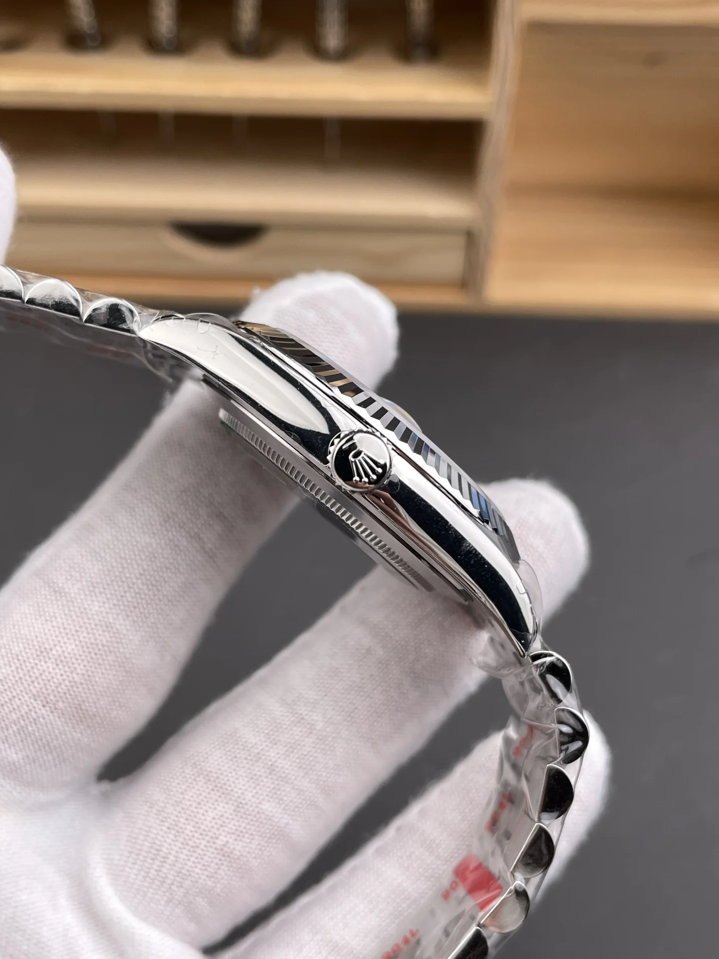 Rolex Datejust Silver Dial 41mm — photographed off the sweep