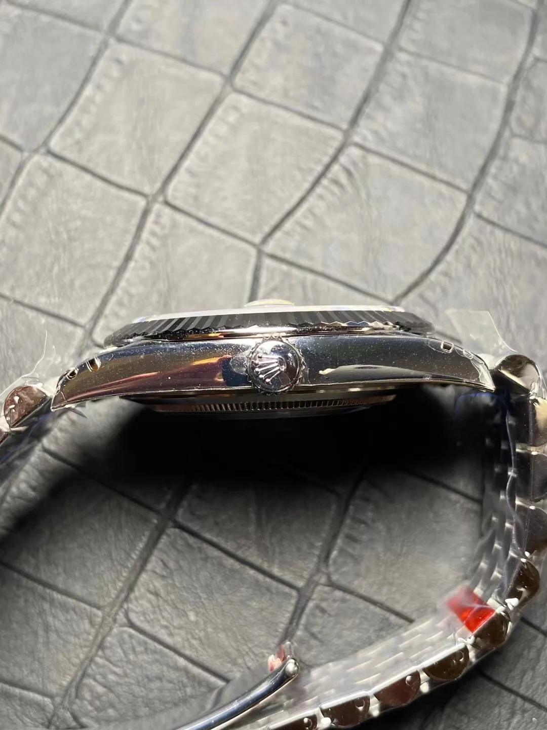 Rolex Datejust Steel — photographed off the sweep