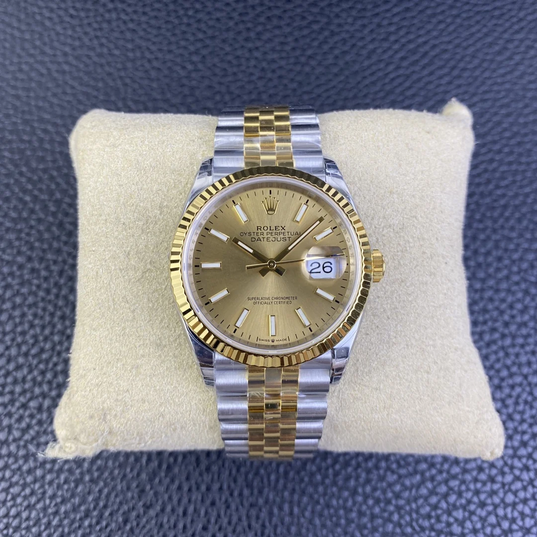 Rolex Datejust Steel 36mm — photographed off the sweep