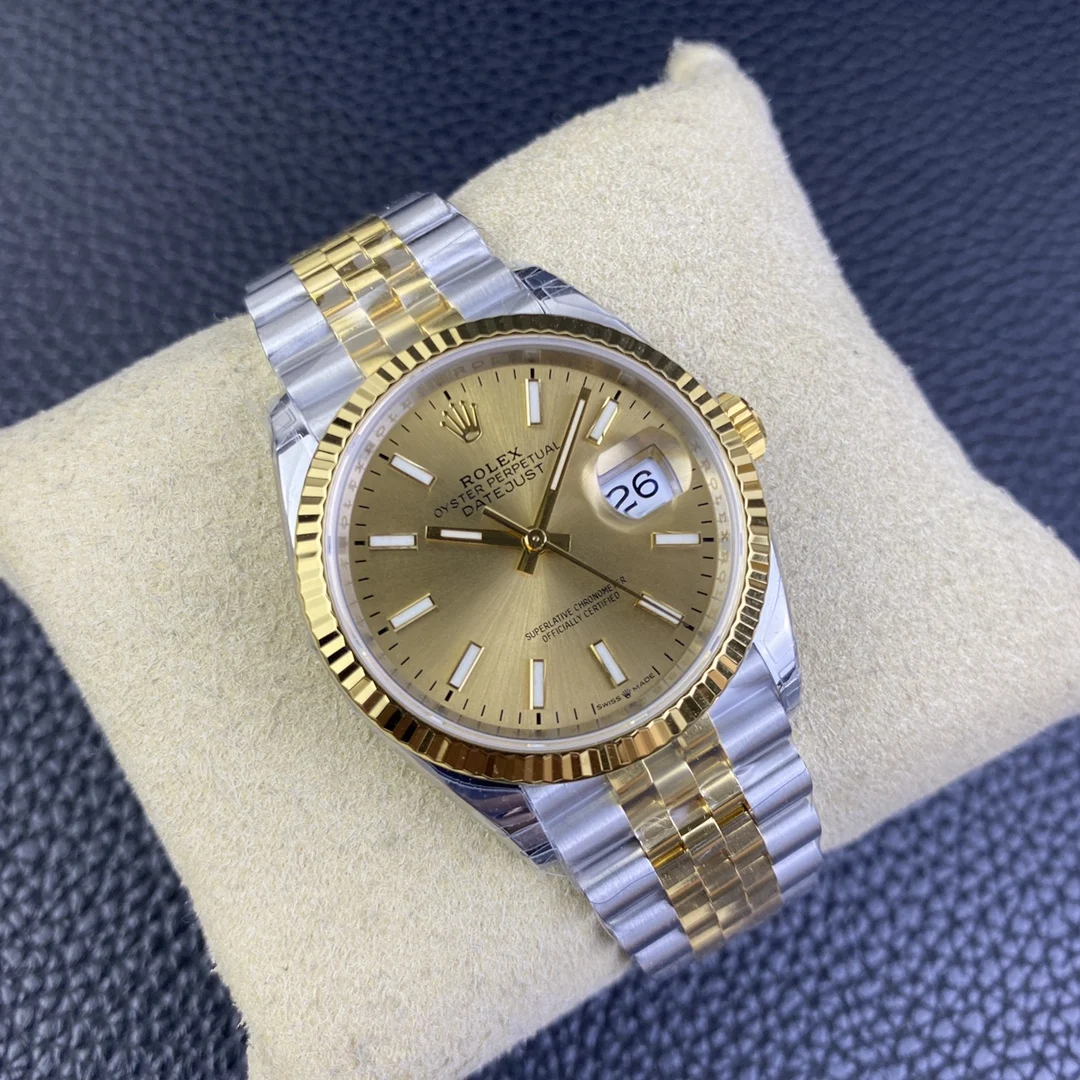 Rolex Datejust Steel 36mm — photographed off the sweep