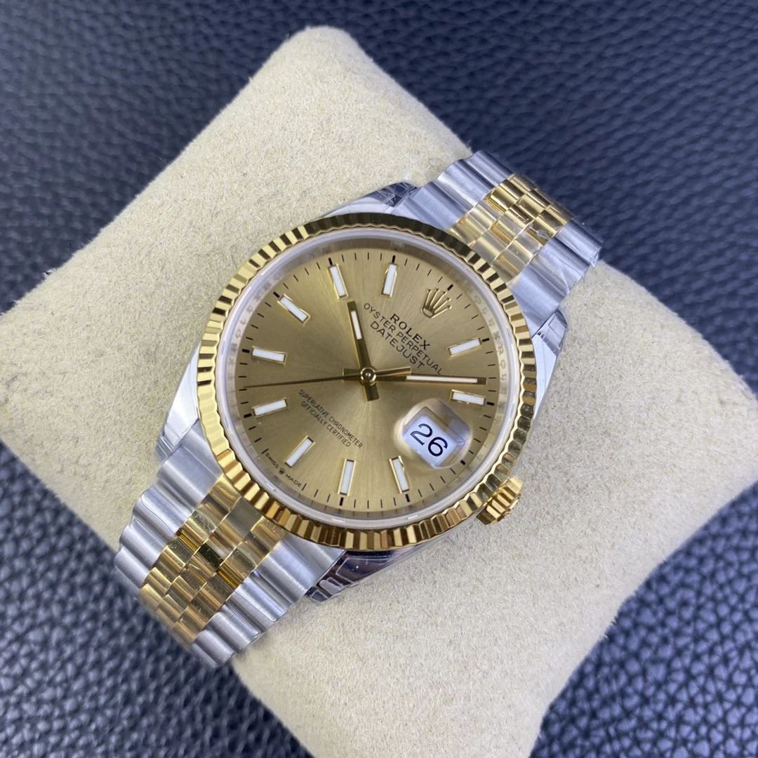 Rolex Datejust Steel 36mm — photographed off the sweep