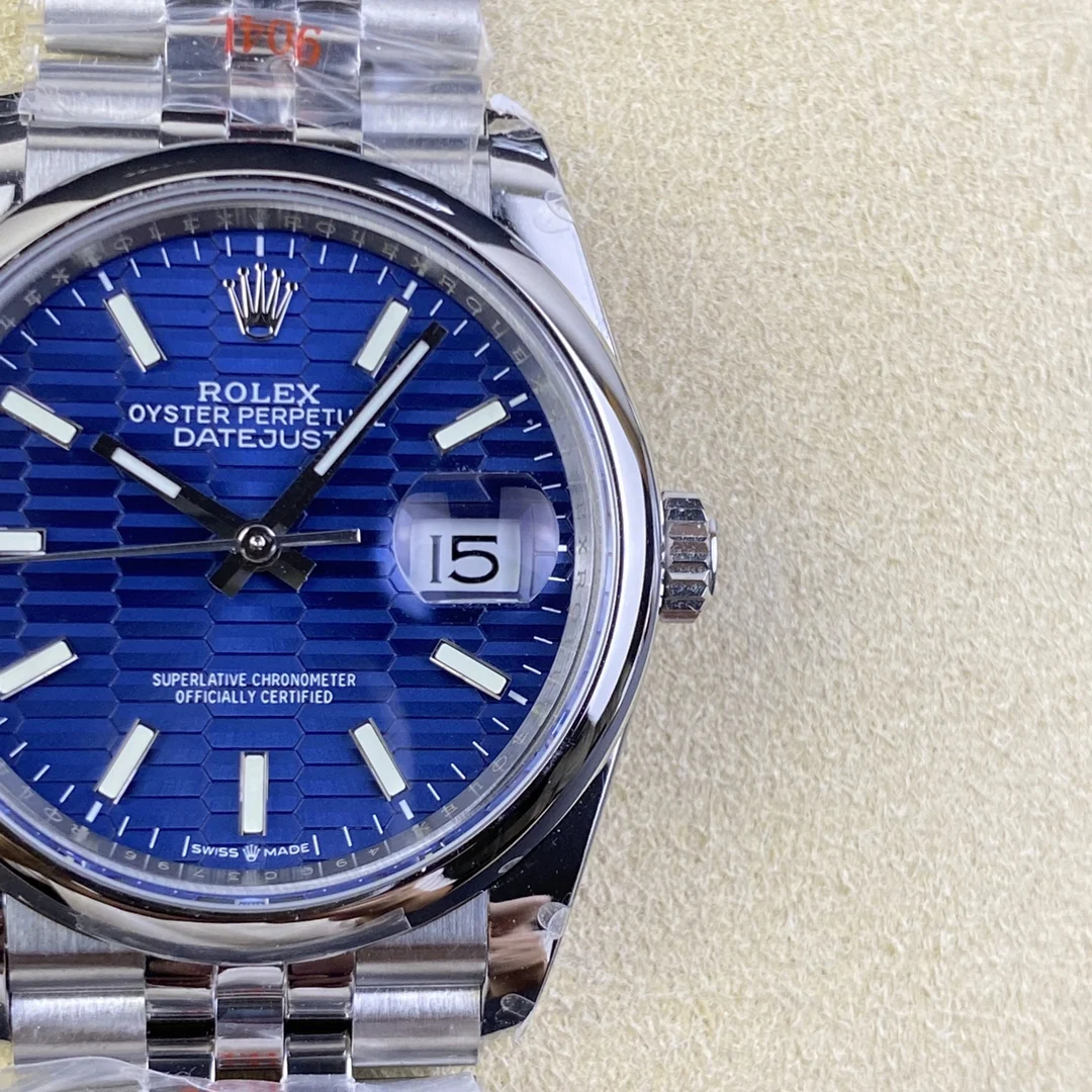 Rolex Datejust Steel 36mm — photographed off the sweep