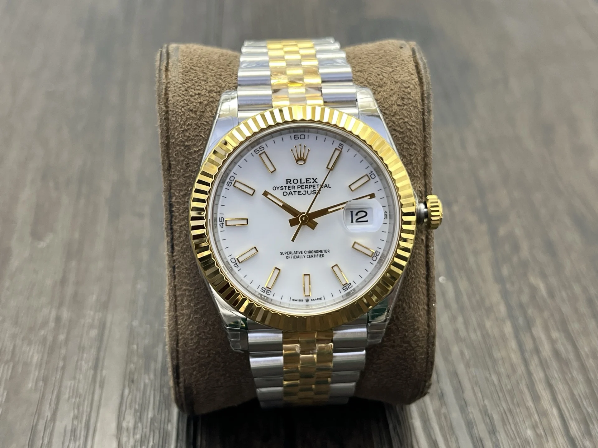 Rolex Datejust Steel 41mm — photographed off the sweep