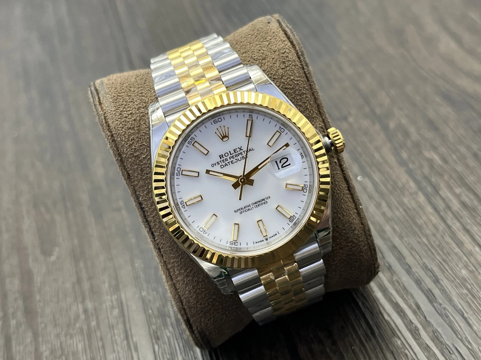 Rolex Datejust Steel 41mm — photographed off the sweep