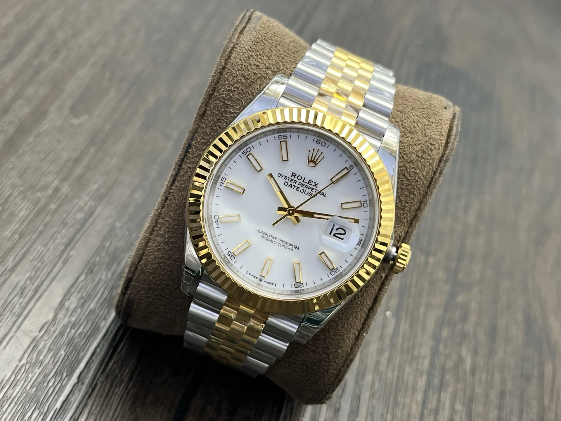 Rolex Datejust Steel 41mm — photographed off the sweep
