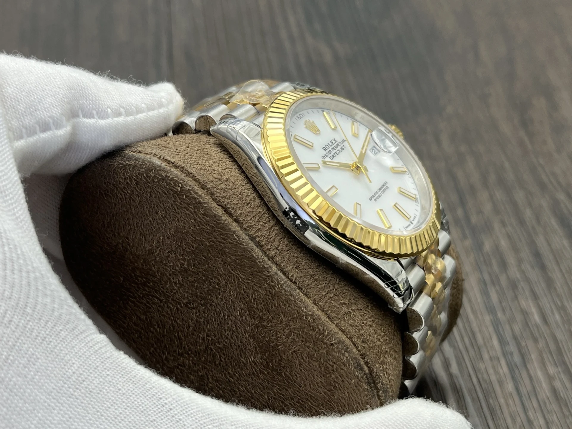 Rolex Datejust Steel 41mm — photographed off the sweep