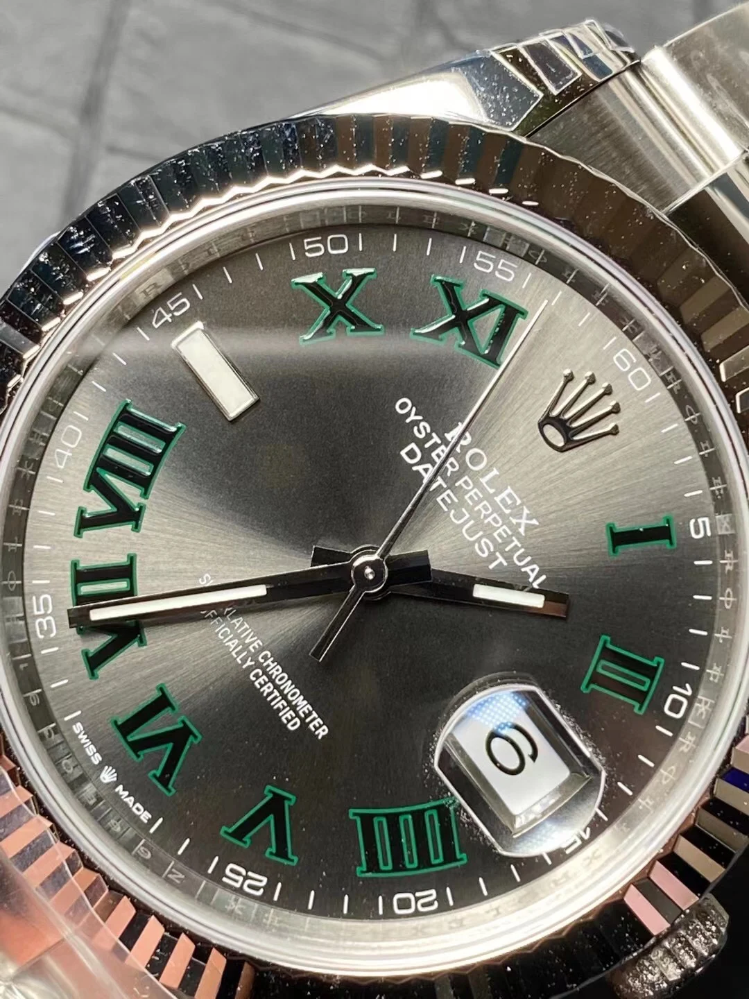 Rolex Datejust Steel 41mm — photographed off the sweep