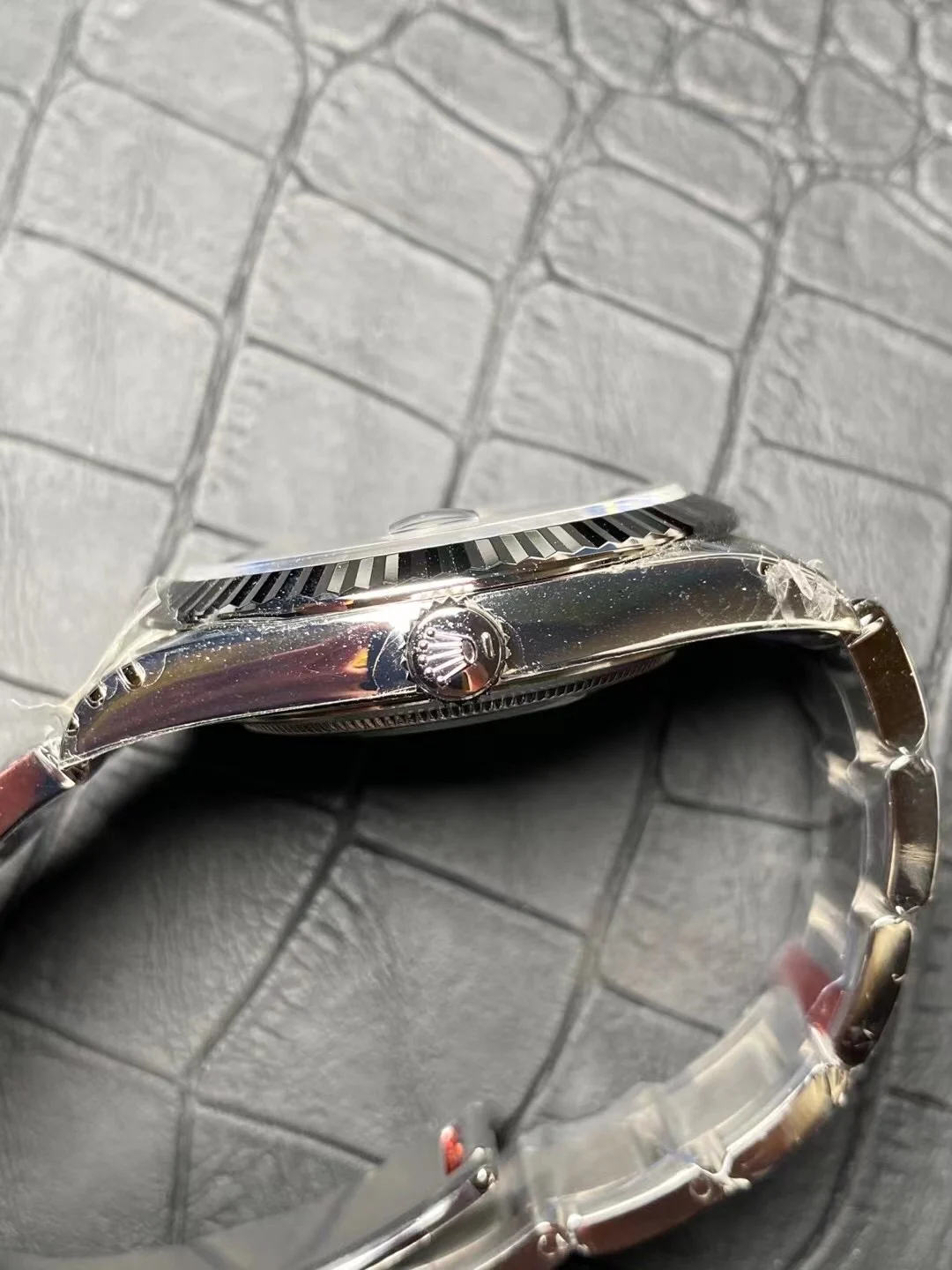 Rolex Datejust Steel 41mm — photographed off the sweep