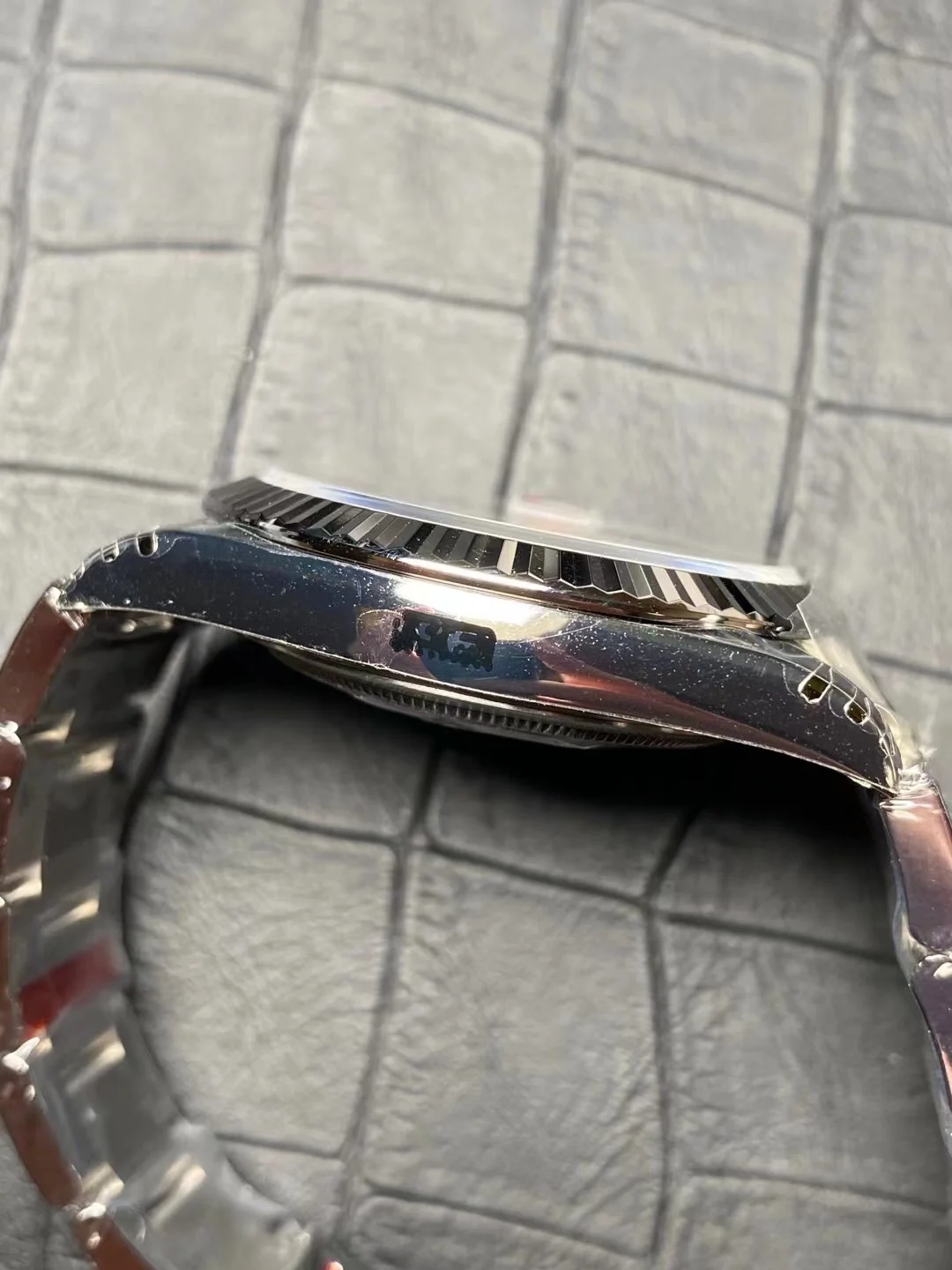 Rolex Datejust Steel 41mm — photographed off the sweep
