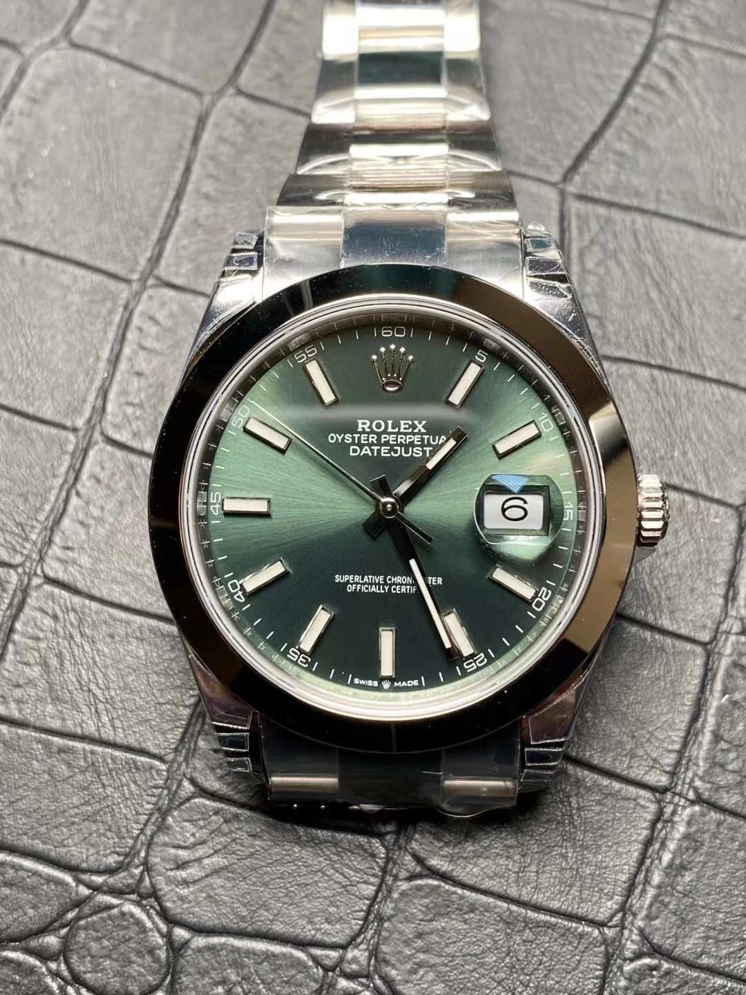 Rolex Datejust Steel 41mm — photographed off the sweep