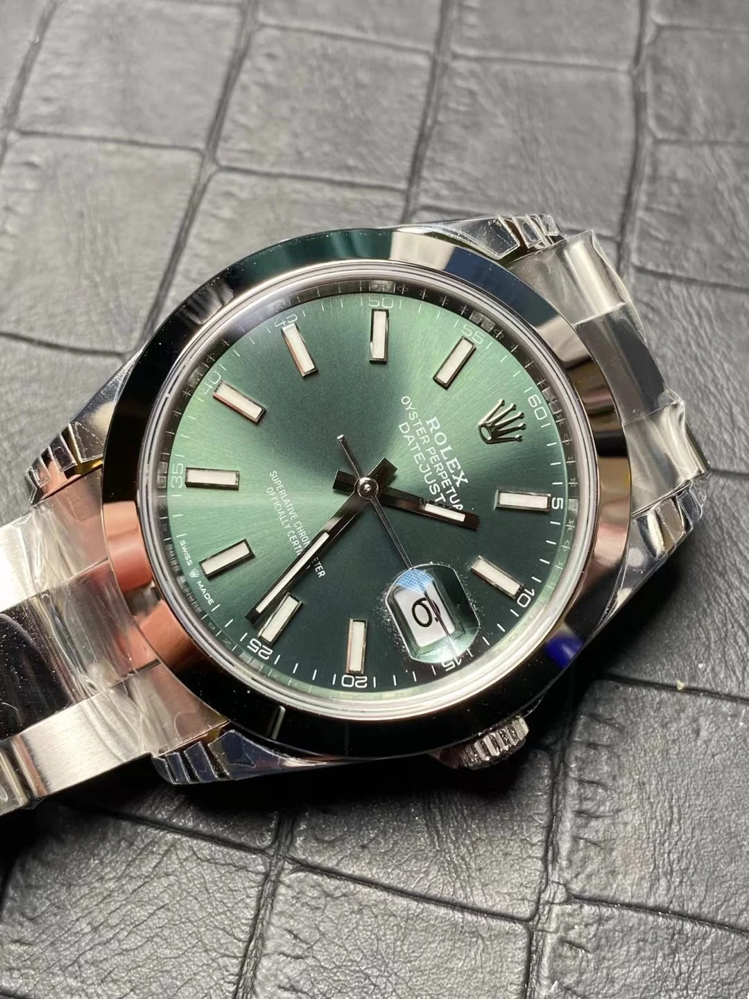 Rolex Datejust Steel 41mm — photographed off the sweep