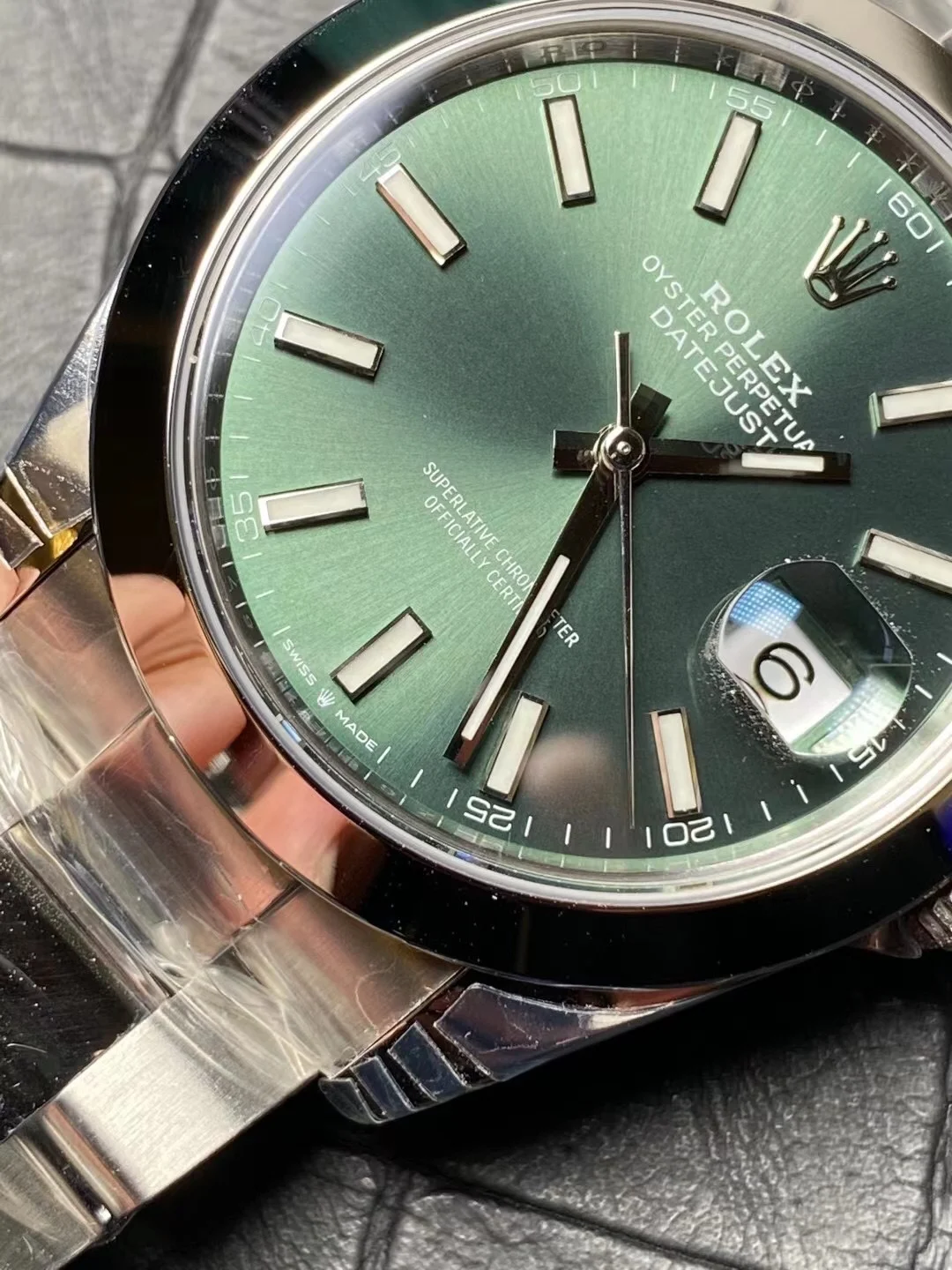 Rolex Datejust Steel 41mm — photographed off the sweep